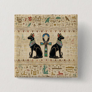 Badge Carré 5 Cm Les Chats d'Egyptian