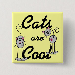 Badge Carré 5 Cm Les chats sont les T-shirts et les cadeaux frais