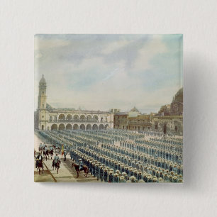 Badge Carré 5 Cm Les corps expéditionnaires espagnols en Vera Cruz