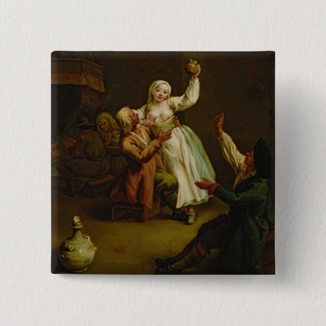 Badge Carré 5 Cm Les couples heureux (Devant)