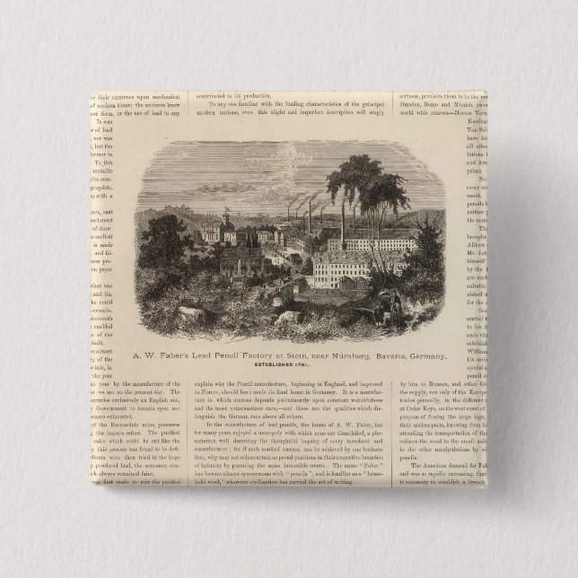 Badge Carré 5 Cm Les crayons de plomb d'AW Faber (Devant)