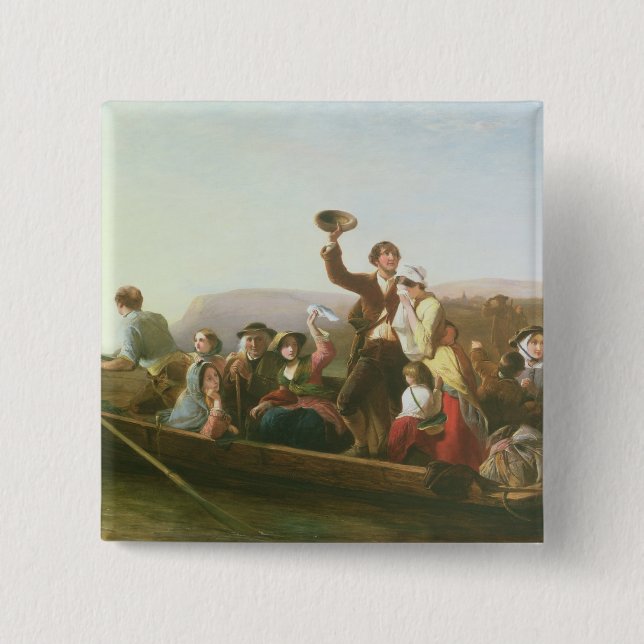 Badge Carré 5 Cm Les émigrants (Devant)