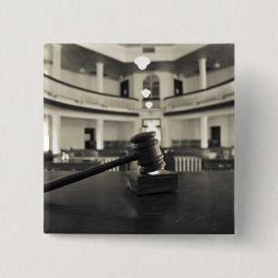 Badge Carré 5 Cm Les Etats-Unis, Alabama, Monroeville. Maison des