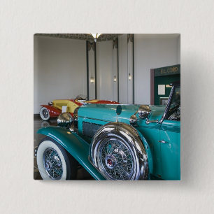 Badge Carré 5 Cm Les Etats-Unis, Indiana, auburn : Auburn, corde,