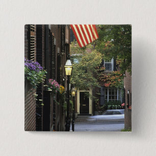 Badge Carré 5 Cm Les Etats-Unis, le Massachusetts, Boston, colline