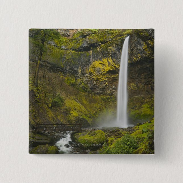 Badge Carré 5 Cm Les Etats-Unis, Orégon, le comté de Multnomah, (Devant)