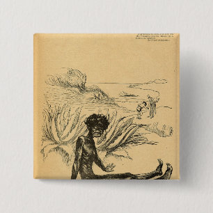 Badge Carré 5 Cm Les Etats-Unis prennent le Cuba d'Espagne