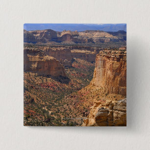 Badge Carré 5 Cm Les Etats-Unis, Utah, falaises rouges de roche