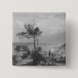 Badge Carré 5 Cm Les étroits du fort Hamilton