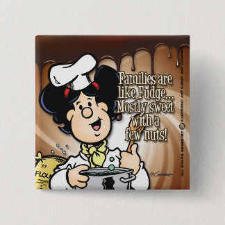Badge Carré 5 Cm Les familles sont comme le fondant