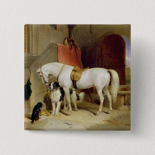 Badge Carré 5 Cm Les Favoris de Prince George (huile sur toile)