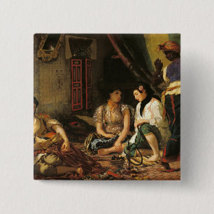 Badge Carré 5 Cm Les femmes d'Alger en leur appartement, 1834