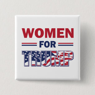 Badge Carré 5 Cm Les Femmes Pour Trump