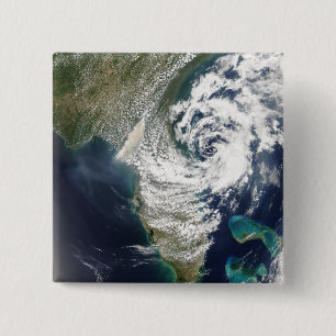 Badge Carré 5 Cm Les feux et fumée en Géorgie et Floride