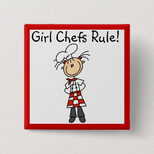Badge Carré 5 Cm Les filles chefs règnent