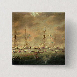 Badge Carré 5 Cm Les flottes britanniques et américaines engagées