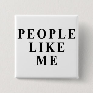 Badge Carré 5 Cm Les gens m'aiment