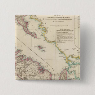 Badge Carré 5 Cm Les îles Ioniennes et Malte