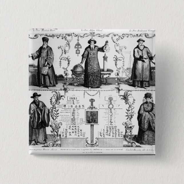 Badge Carré 5 Cm Les jésuites en Chine (Devant)
