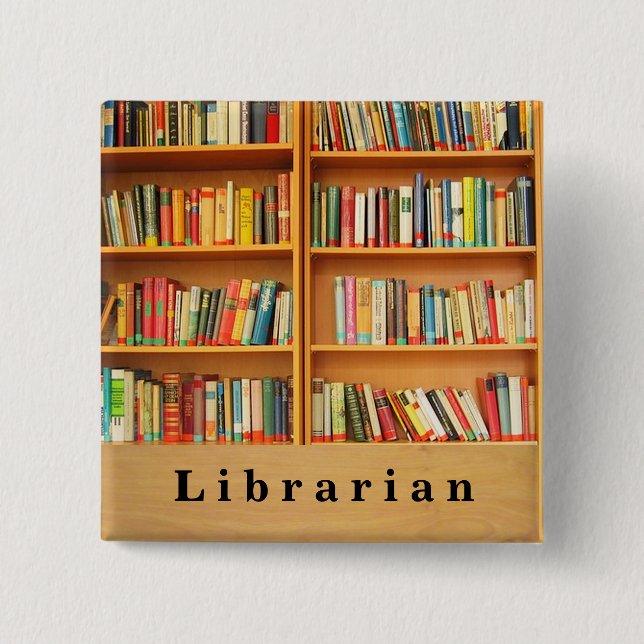 Badge Carré 5 Cm Les livres ajustent le bouton (Devant)