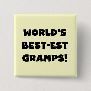 Badge Carré 5 Cm Les meilleurs cadeaux de Gramps du monde de Black