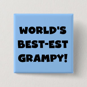 Badge Carré 5 Cm Les meilleurs cadeaux Grampy du monde de Black Tex