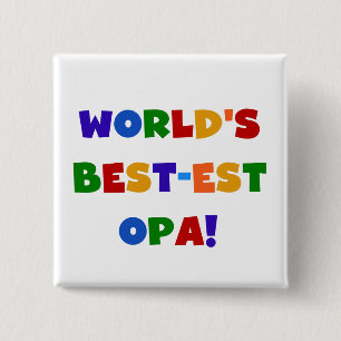Badge Carré 5 Cm Les meilleurs cadeaux Opa Bright Colors du monde