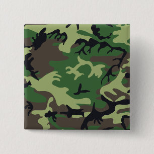 Badge Carré 5 Cm Les militaires camouflent le bouton