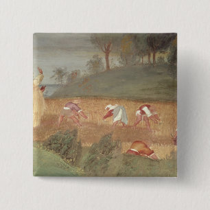 Badge Carré 5 Cm Les miracles de St Clare d'Assisi