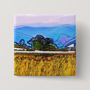 BADGE CARRÉ 5 CM LES MONTAGNES