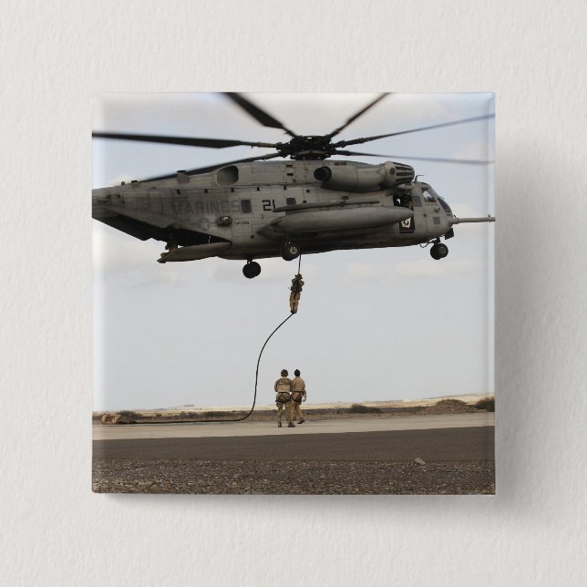 Badge Carré 5 Cm Les parachutistes de la Force aérienne conduisent  (Devant)