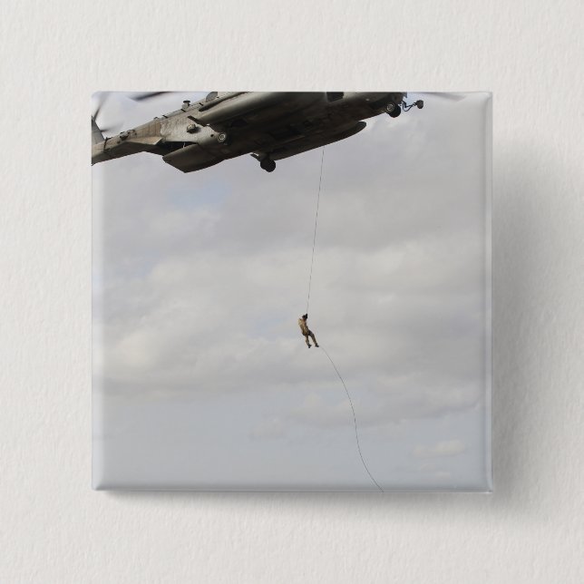 Badge Carré 5 Cm Les pararémen de la Force aérienne conduisent une  (Devant)