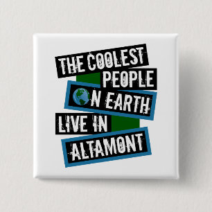 Badge Carré 5 Cm Les Personnes les Plus Cool sur Terre Vivent à Alt