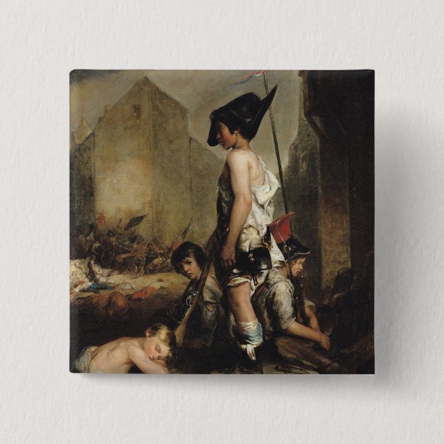 Badge Carré 5 Cm Les petits patriotes, 1830 (Devant)