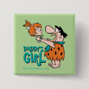 Badge Carré 5 Cm Les Pierrafeu  Fred & Pebbles - Daddy's Girl