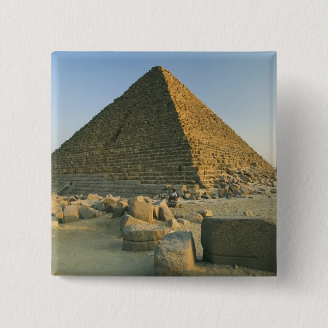 Badge Carré 5 Cm Les Pyramides de Gizeh, qui ont presque 5000 2 (Devant)