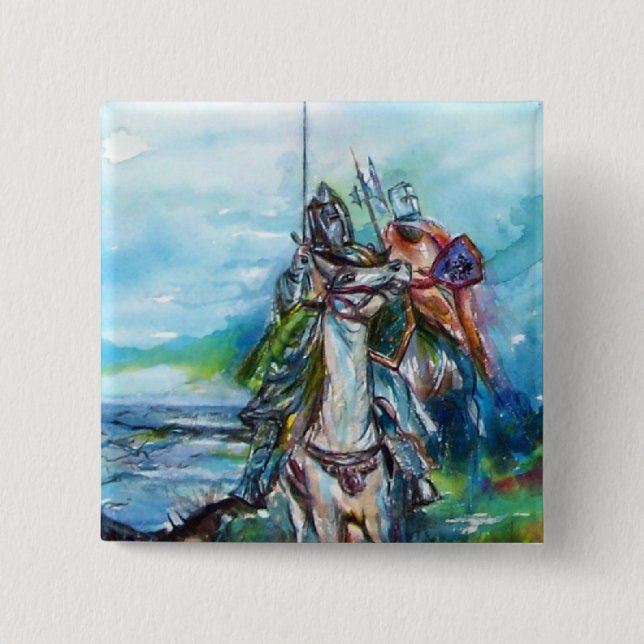 BADGE CARRÉ 5 CM LES RIDERS DANS LA TEMPÊTE (Devant)