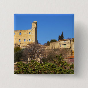 Badge Carré 5 Cm Les ruines du château d'été du Pape à