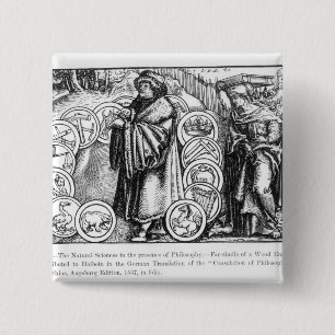 Badge Carré 5 Cm Les sciences naturelles en présence de