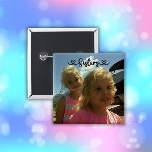 Badge Carré 5 Cm Les soeurs font les meilleurs amis