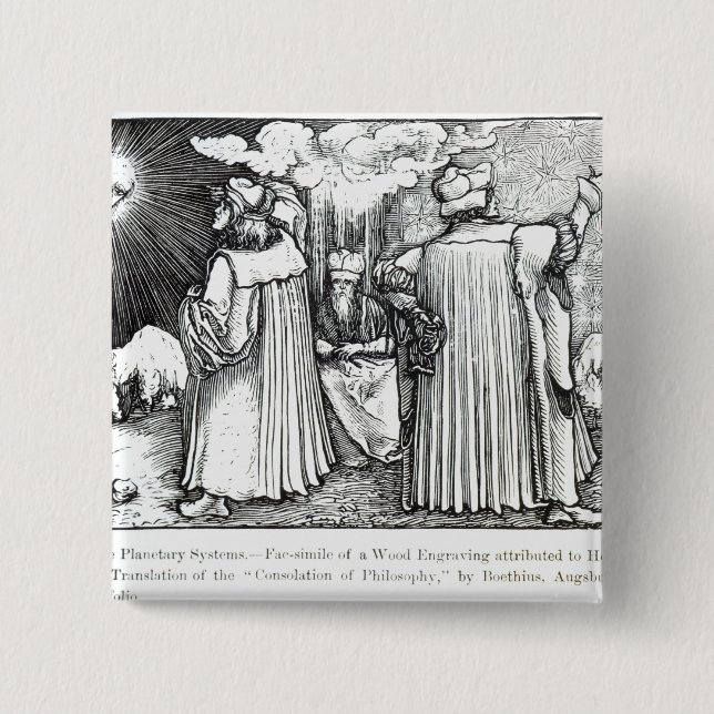 Badge Carré 5 Cm Les systèmes planétaires (Devant)