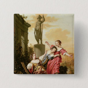 Badge Carré 5 Cm Les trois filles de Cecrops