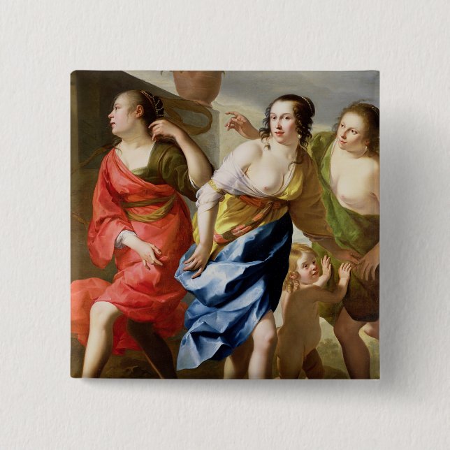 Badge Carré 5 Cm Les trois grâces (Devant)
