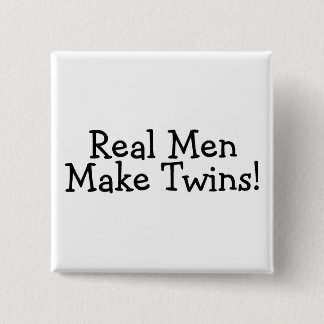 Badge Carré 5 Cm Les vrais hommes font les jumeaux (le noir)