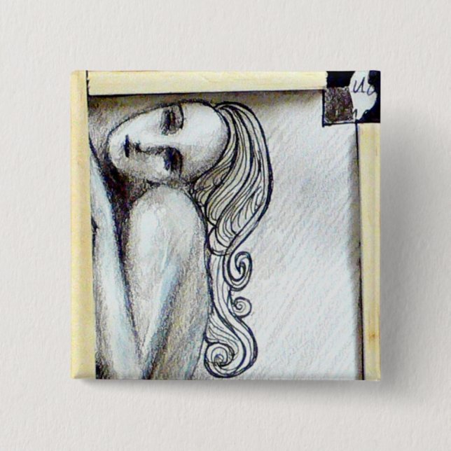 Badge Carré 5 Cm L'espace vide (Devant)