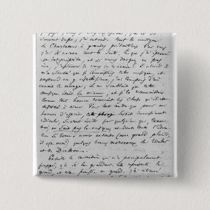 Badge Carré 5 Cm Lettre à Richard Wagner le 17 février 1860