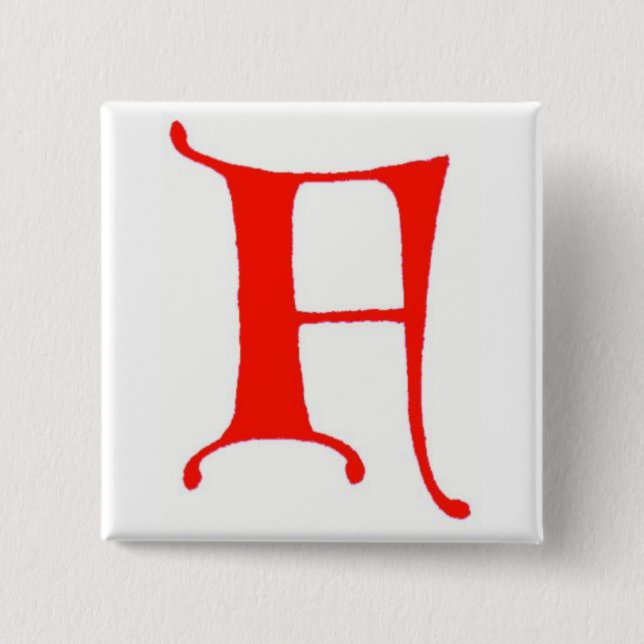 Badge Carré 5 Cm Lettre F (Devant)