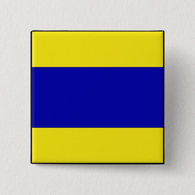 Badge Carré 5 Cm Lettre maritime internationale de drapeau de (Devant)