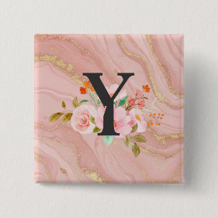 Badge Carré 5 Cm Lettre Y