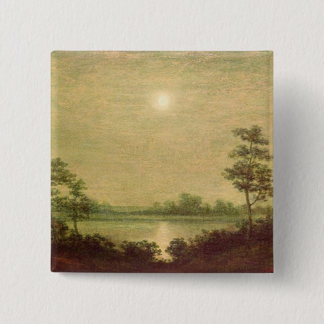 Badge Carré 5 Cm Lever de la lune (Devant)